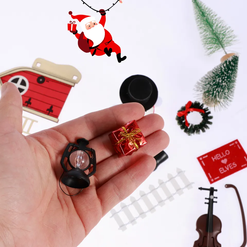 20PCS DOLLHOUSE CHRISTMAS Decorations DIY Miniature Christmas