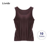 Women Tank-Top With Chest Pad Stretchable Push Up Tops Camisoles Tube Vest Sleeveless Sexy Casual Korean SA1201