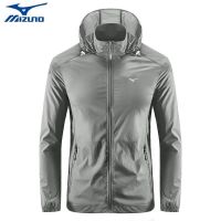 Mizuno กลางแจ้งฤดูร้อนสีน้ำตาลผิวเสื้อผ้าชายขี่จักรยานวิ่งระบายอากาศเสื้อผ้าป้องกันแสงแดดตกปลาเสื้อบางๆ