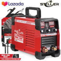STELLAR ตู้เชื่อม Inverter IGBT MMA-990S รุ่นงานหนัก 2in1 พร้อมฟังก์ชั่น Power Bank พาวเวอร์แบงค์ ในตัว (2USB) แสดงผล Dual Screen 2 หน้าจอ 3 ปุ่ม ตู้เชื่อมไฟฟ้า เครื่องเชื่อม สายเชื่อมยาวพิเศษ 10 เมตร และ อุปกรณ์ ครบชุด รุ่น STL-990S