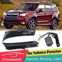 LED DRLหลอดฮาโลเจนเดย์ไลท์สำหรับSubaru Forester 2013 2014 2015 Daytime Runningไฟตัดหมอกแสง