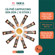 Combo 10 Gói Cà Phê Hòa Tan Cappuccino Sữa Dừa 4 In 1 Hạt A Cafe Vị Cốt
