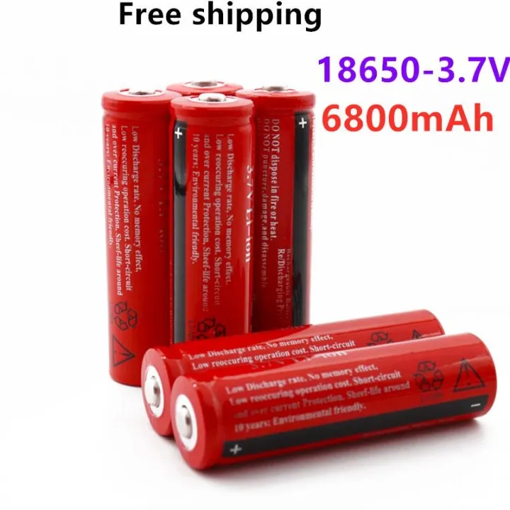 Original 18650 Lithium B-attery3.7 V Volt 6800m-ah BRC 18650 ...