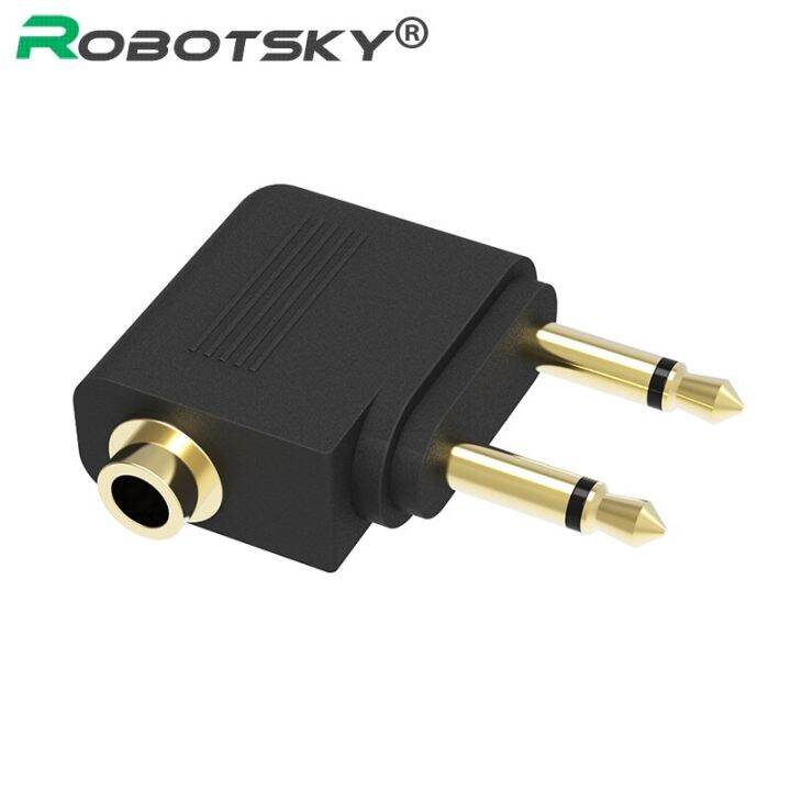 3.5Mm To 2 X 3.5 Mm Stereo Ear Audio Adapter Jack To Air Aircraft