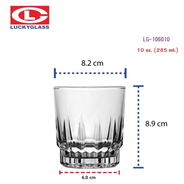 แก้วเหล้า-lucky-รุ่น-lg-106010-stellar-tumbler-10-oz-6-ใบ-ประกันแตก-แก้วใส-ถ้วยแก้ว-แก้วใส่น้ำ-แก้วสวยๆ-แก้วเหล้าสวยๆ-แก้ววิสกี้-แก้วร็อค-whiskey-glass-lucky