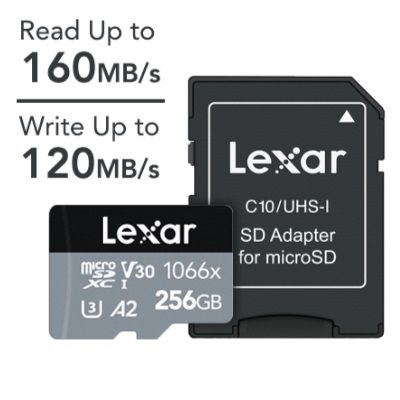 แท้-100-lexar-microsdxc-256gb-1066x-professional-uhs-i-memory-card-silver-series-read-160-write-120mb