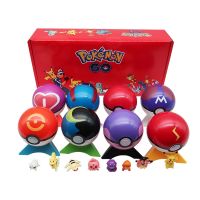 【CW】 Original Pokemon pokeball toys Genuine Pokeball With Belt dolls Action Figure Model Toys for Children with box