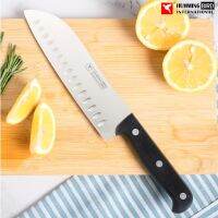 มีดทำครัวสแตนเลส มีดอเนกประสงค์ครอบจักรวาล Santoku Knife (7 นิ้ว) คมกริบ เกรดพรีเมี่ยม ราคาถูก ยี่ห้อ Humming Bird