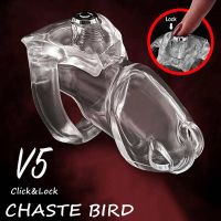 ☞∈✤ s0ukar BIRD 2022 New HT-V5 Click Lock Padlock Male Chastity Device Set Cock Bondage Fetish underwears