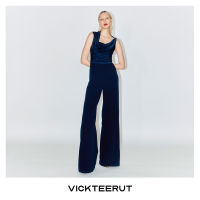 VICKTEERUT (ราคาปกติ 13,500-.) Cowl Neck Drape Jumpsuit จัมพ์สูทจับเดรป คอถ่วง