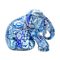 Elephant Parade Elephant statue Porcelain Patchwork (10cm - 75cm) Elephant Figurine  งานทำมือรูปปั้นช้างสีสันสดใส