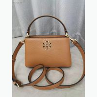 2023 new Tory Burch Ladys 2023 Counter Latest Britten Series Lychee Print Cow Leather Mini Tote Bag Single Shoulder Bag