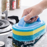 Multi-function Handles Sponge Brush Kitchen Bathroom Toilet Cleaning Glass Wall Bath Bottom Bathtub Brush Ceramic Cleaning Tools