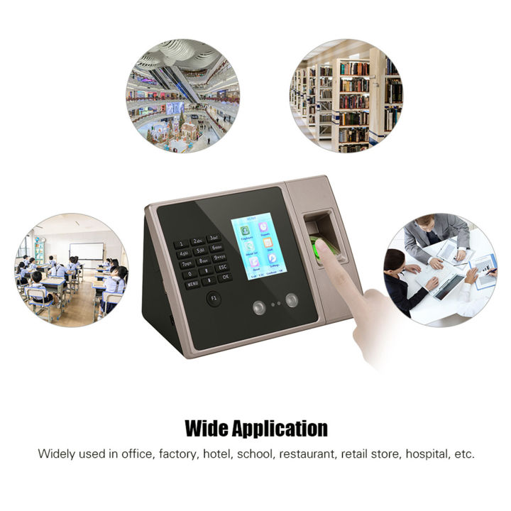 keykits-intelligent-biometric-fingerprint-time-attendance-machine-with-hd-display-screen-time-clock-support-face-fingerprint-password-employee-checking-in-recorder-reader-support-usb-disk-access