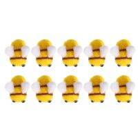 20 Pcs Wool Felt Bee Ball Day Party Decoration DIY Craft Decorative Patch Headdress Baby Sponges Scourers Cloths