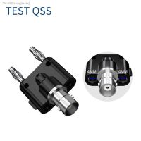 ⊙✕✘ QSS 2PCS BNC Female Jack to Dual 4MM Banana Male Plug RF Adapter Connector for Oscilloscope Q.20022