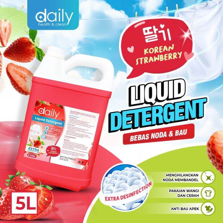 Daily Deterjen Cair Laundry 5 Liter Liquid Detergent Aroma Korean