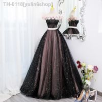 ♝✱ yulin6shop Vestido de cor café para mulheres show anual teste pista vestidos noiva novo verão 2023