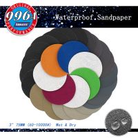 【CW】 50pcs 3 Inch 75mm Sanding Discs Carbide Sandpaper Wet/Dry 60 to 10000 Grit Abrasives Disc Grinding