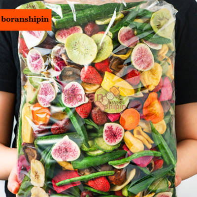 【boranshipin】( Good Quality, Fast Delivery) 500g Comprehensive Fruits and Vegetables Crisp Mixed Vegetables Dried Fruits Dehydrated Instant Okra Dry Mixed Vegetables and Fruits Crispy Childrens Casual Snacks