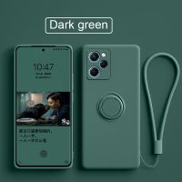 เคสซิลิโคนเหลวสำหรับ Xiaomi POCO X5 Pro X4 M4 X4 GT 5G ขายึดฝามีที่ถือวงแหวน