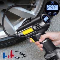 120W Car Air Pump Electric Car Tire Inflatable Pump Portable Rechargeable Air Compressor Auto Tire Inflator for Bike Motorcycle