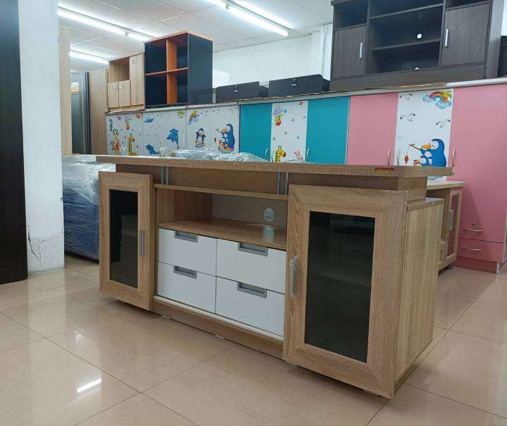 shop-nbl-ชั้นวางทีวี-havana-150-cm-model-tv-150-ดีไซน์สวยหรู-สไตล์เกาหลี-2-บานเลื่อน-4-ลิ้นชัก-สินค้ายอดนิยม-แข็งแรงทนทาน-ขนาด-150x50x75-cm