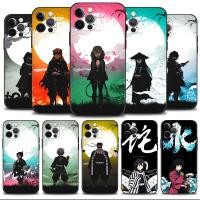 Phone Case For Apple iPhone 14 13 12 11 Pro Max 13 12 Mini XS Max XR X 7 8 6 6S Plus Shell Demon Slayer Moon Tanjirou Nezuko  Screen Protectors