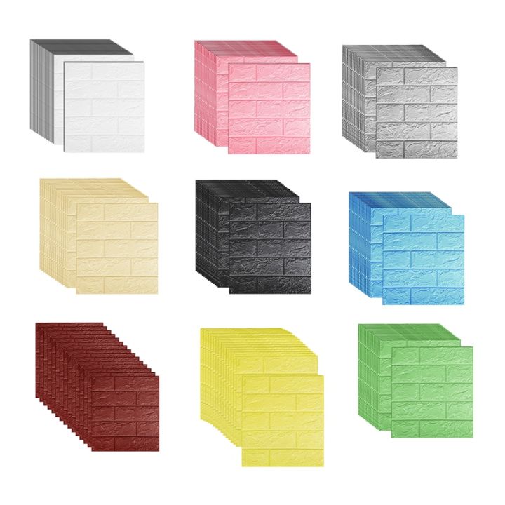 15pcs-self-adhesive-3d-brick-sticker-diy-waterproof-foam-wallpaper-room-kitchen-roof-ceiling-background-wall-decals