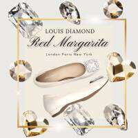 รองเท้า หนังแกะ รุ่น  LOUIS DIAMOND  BALLET สีเพิร์ล ไข่มุก PEARL  สูง 1.5เซ็น ส้นคอมฟอร์ตนุ่ม Red Margarita ลูกค้าสามารถเปลี่ยนไซส์ได้ 1 ครั้งครับ