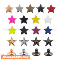 5-10pcs 12/13.5 มม.โลหะดาว Rivets สกรู Punk Studs สำหรับเสื้อผ้ารองเท้าหมวกเข็มขัดหนัง DIY ตกแต่งเสื้อผ้าอุปกรณ์เสริม-Shief