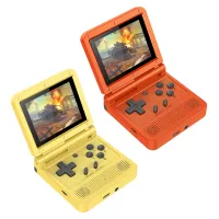 V90 New Black Version 3.0 Inch IPS Retro Flip Video Game Console Portable Pocket Mini Handheld Game Players Kids Gifts