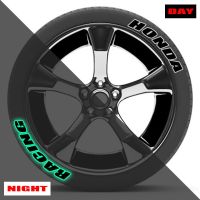 ’；【‘； 2.7Cm New Styling Car Tire Decor Stickers Fluorescent Lettering Outline Alphabet Glow In The Dark Soft PVC Sticker Fit Most Tire