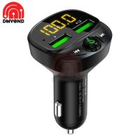 QC3.0 Bluetooth 5.0 DC12V FM Transmitter Multi Volt Tegangan Meter Monitor Dual USB LCD Digital Voltmeter untuk Mobil Cepat Pengisian Daya