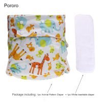 20211Set Adult Cloth Diaper Washable Breathable Adjustable Pocket Diaper Reusable Animal Diapers Mat Waterproof Adult Diaper D50