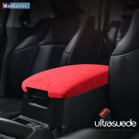 Ultrasuede ด้านบนหนังนิ่มห่อการจัดเก็บรถที่เท้าแขนกล่องแผงตัดปกสำหรับ Toyota Land Cruiser Prado 150ดึง2014-On J150