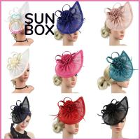 SUN BOX ของใหม่ อุปกรณ์เสริมผม แต่งงานในงานแต่งงาน สำหรับผู้หญิง หมวก fascinator ตาข่ายคาดศีรษะ งานเลี้ยงน้ำชาปาร์ตี้ คลิปหนีบผม