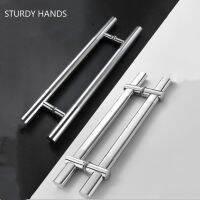 ┇ 1set Glass Door Sliding Door Handle Stainless Steel Cupboard Door Knob Bathroom Door Single Door Pulls Office Furniture Hardware