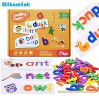 Baby 26 English Alphabet Cards Learning Toy Wooden Writing Spelling Word Game Puzzle Blocks Kids Educational Toys for Children Flash Cards