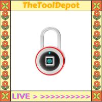 TheToolDepot กุญแจสมาร์ทการเชื่อมต่อกุญแจลายนิ้วมือ IP65โลหะกันน้ำเหมาะสำหรับประตูบ้านกระเป๋าเป้สะพายหลังกระเป๋าจักรยานฯลฯ