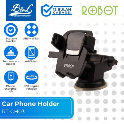 Robot RT-CH03 ที่วางโทรศัพท์ในรถยนต์ คุณภาพสูง สะดวก ปลอดภัย
