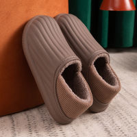 Hot Waterproof Non-Slip Home Slippers Men Winter Warm Women Indoor Non-slips Ladies Soft Slippers Memory Foam Couples Shoes