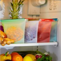 【DT】 hot  Silicone fresh-keeping bag reusable high temperature resistant silicone sealing bag storage bag refrigerator freezer food bag