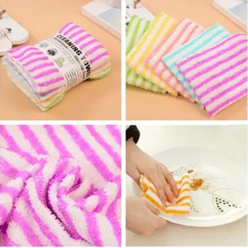 2PCS Fast Drying Scrubber Scourer Househeld Mesh Dish Towel Net Cloth Towel