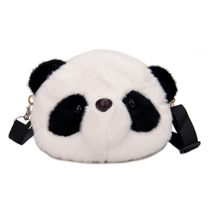 Hang qiao shopPanda head (panda head bag) plush cross body bag shoulder ...