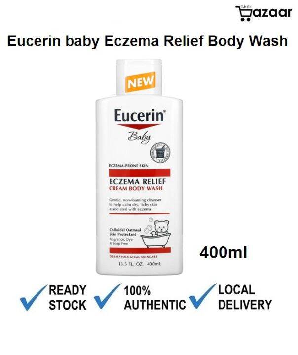 Eucerin Baby, Eczema Relief, Cream Body Wash (400ml) Lazada