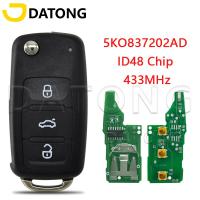 รีโมทรถยนต์ Datong World สำหรับ VW Volkswagen FCC ID 5KO837202AD 434 Mhz ชิป ID48 Mhz อะไหล่กุญแจรถ