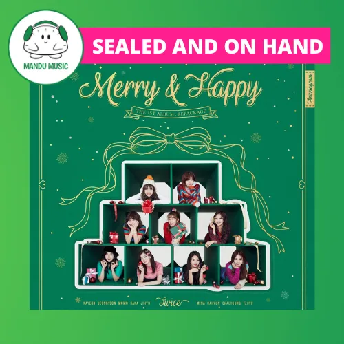 Twice Twicetagram Repackage Merry Happy Heart Shaker On Hand Sealed K Pop Album Mandu Music Random Version Lazada Ph