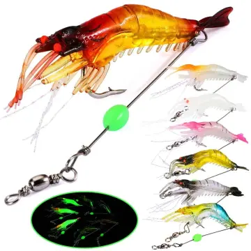 3/6Pcs 9cm Bait Shrimp Imitation Bionic Bait Luminous Bait Fishing