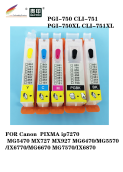 Guiyiin PGI-750 CLI-751 Hộp Mực Bơm Lại PGI750